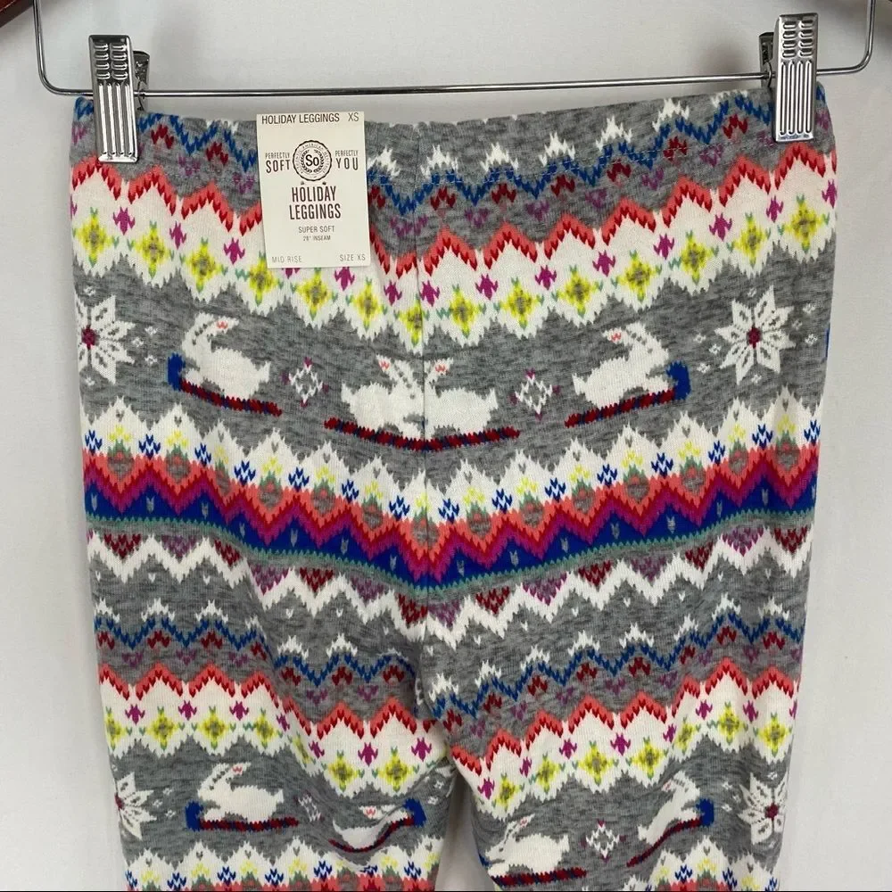 NWT Authentic American‎ Heritage Bunny Holiday Leggings